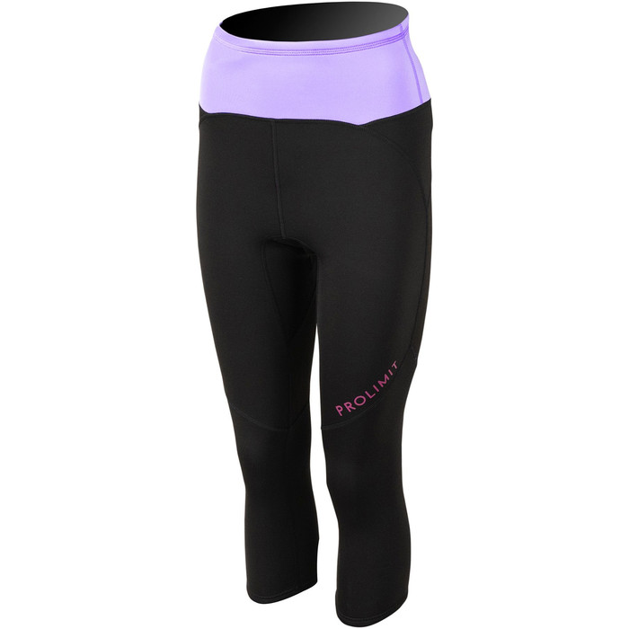 2023 Prolimit Mujer Airmax 1mm Neopreno SUP 3/4 Length Trousers 400.14750.040 - Black / Lavender